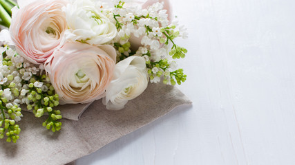 delicate elegant bouquet of flowers