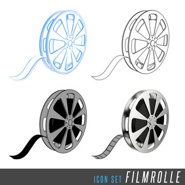 3D Iconset Filmrolle
