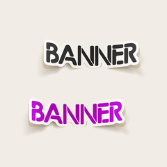 realistic design element: banner