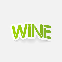realistic design element: wine