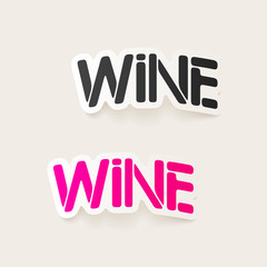 realistic design element: wine