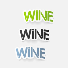 realistic design element: wine