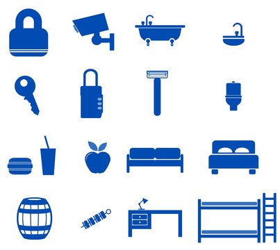 S&eacute;curit&eacute;, hygi&egrave;ne, nourriture et meubles en 16 ic&ocirc;nes