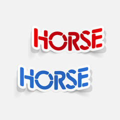 realistic design element: horse
