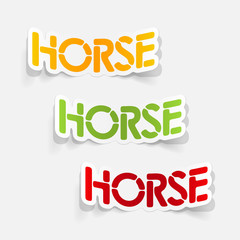 realistic design element: horse