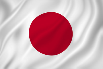 Japan flag - obrazy, fototapety, plakaty