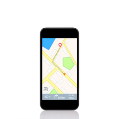 mobile touch phone with Navigator interface on the screen
