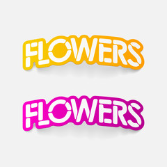 realistic design element: flowers