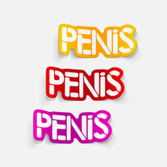 realistic design element: penis