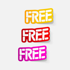 realistic design element: free