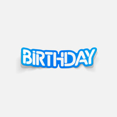 realistic design element: birthday