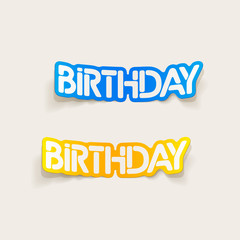 realistic design element: birthday