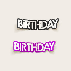 realistic design element: birthday