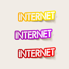 realistic design element: internet