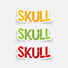 realistic design element: skull