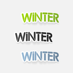 realistic design element: winter