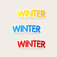 realistic design element: winter