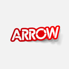 realistic design element: arrow