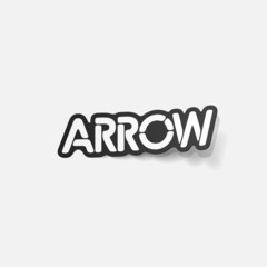 realistic design element: arrow