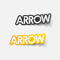 realistic design element: arrow