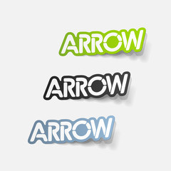 realistic design element: arrow