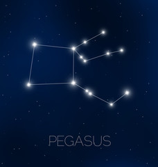 Pegasus constellation in night sky © Hollygraphic