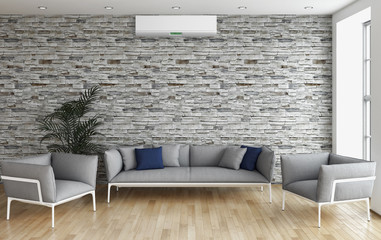 Interno con aria condizionata