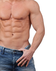 Naklejka premium muscular male torso