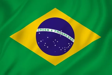 Deurstickers Brazilië vlag van Brazilië