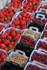 Berries in boxes
