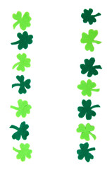Clover leaves, isolated on white