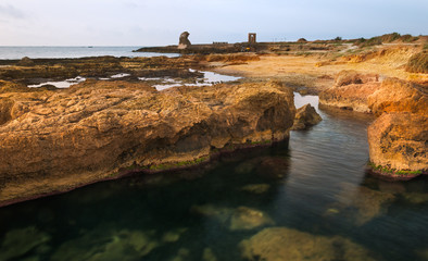 Rocky Coast with Ancient Ruins