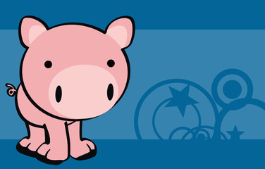 pig baby cute cartoon wallpaper vector