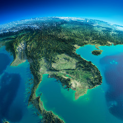 Detailed Earth. Indochina peninsula - 62203048