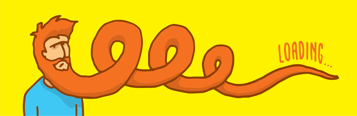 Bearded guy waiting a lot