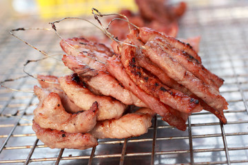 Bar-B-Q or BBQ grill of meat