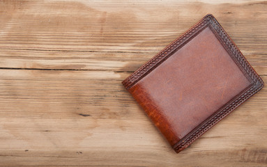 purse on wood background