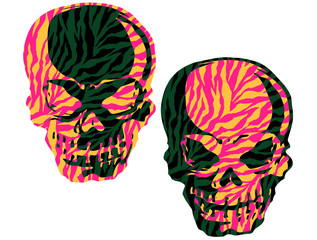 動物柄の頭蓋骨