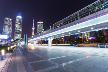 Obraz premium night scene of modern city
