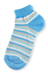 Couple of trendy blue striped socks