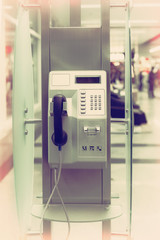 Public phone in airport hall