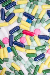 Colorful of pills and capsules