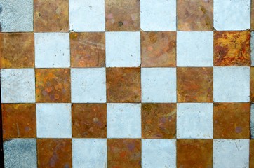 Chess pattern wall