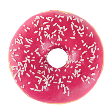 Doughnut in pink glazed