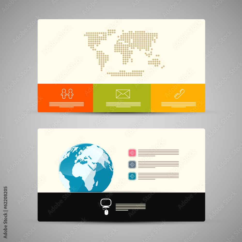 Sticker paper business card template