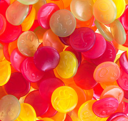 Colorful candy faces