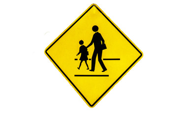 Walking across the street signs