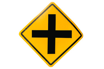road sign on background,junction sign,intersection, crossroad.