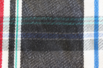Design of Black pattern on fabric.