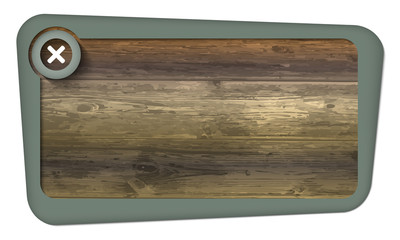 box for insertion text with wood texture and ban sign